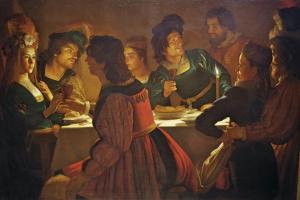 02 - Firenze col - 39 - Cena con sponsali di Gerrit van Honthorst